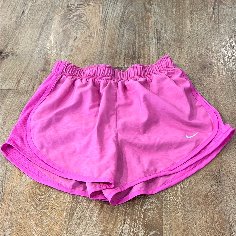 Nike Pink Athletic Shorts Lightweight Dolphin Hem